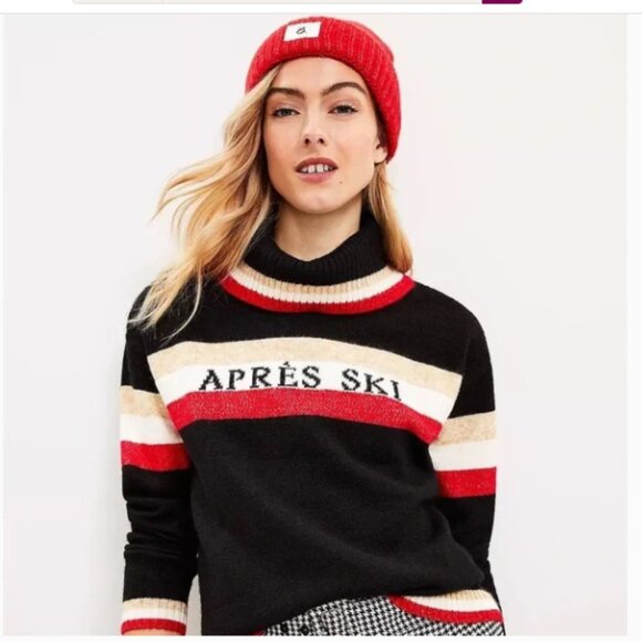 Lou & Grey Sweaters - Lou & Grey Après Ski Black Turtleneck Sweater Size Large